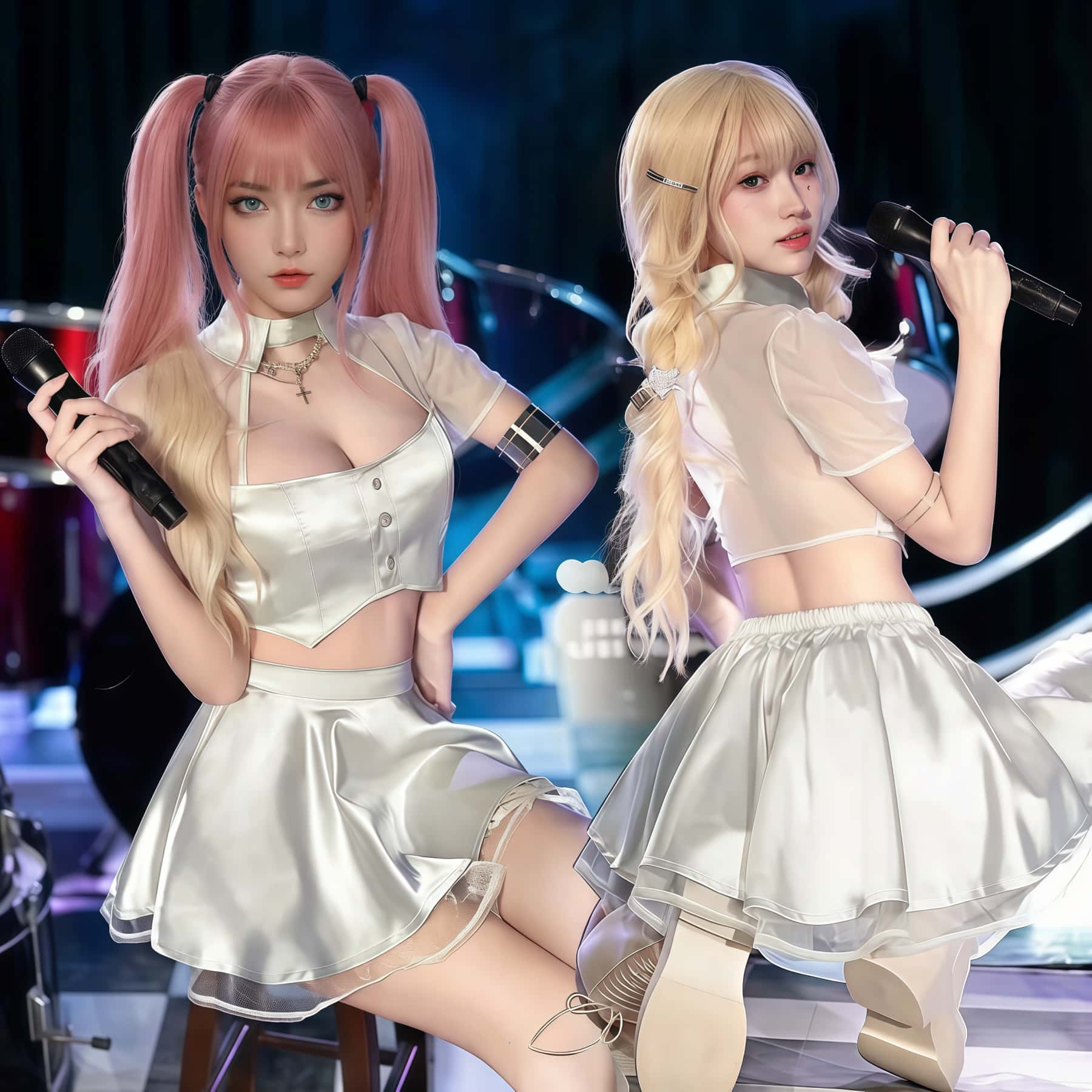 SD-GIFT I Sheer Crop Uniform Set 