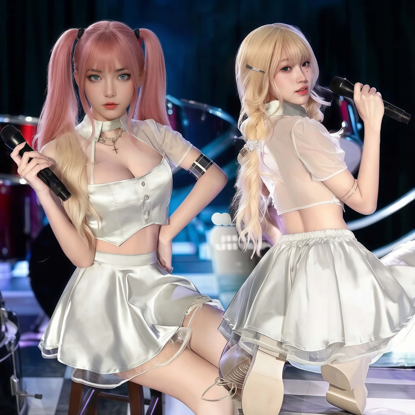 SD-GIFT I Sheer Crop Uniform Set 