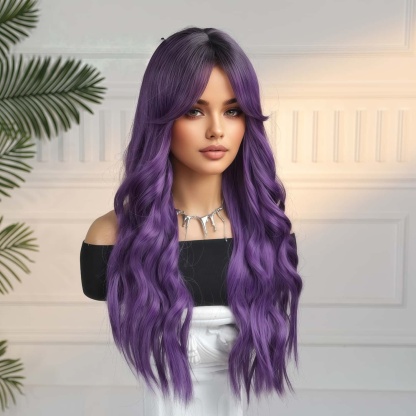 SD-GIFT I Purple Long Straight Sex Doll Hair