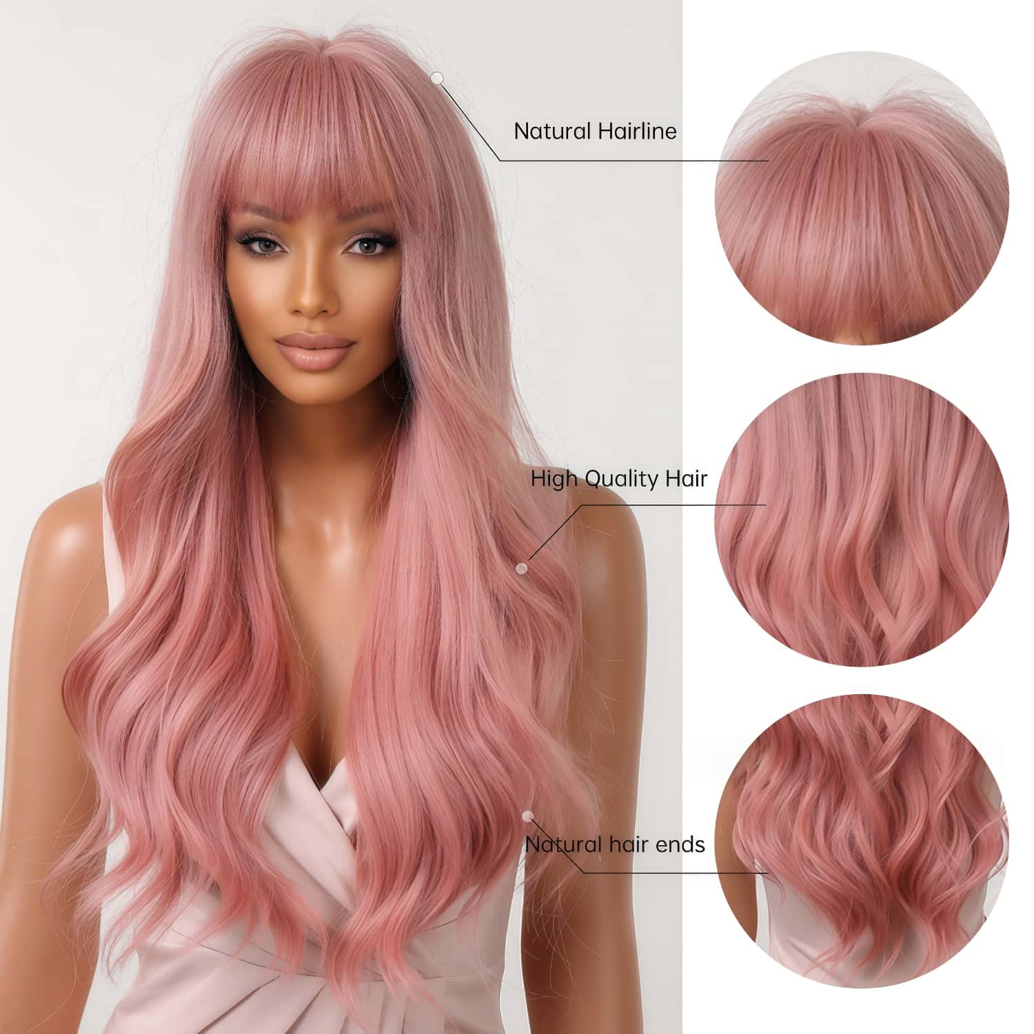 SD-GIFT I Pink Long Sex Doll Hair