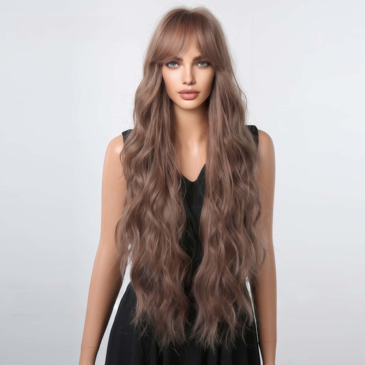 SD-GIFT I Brown Long Curly Sex Doll Hair