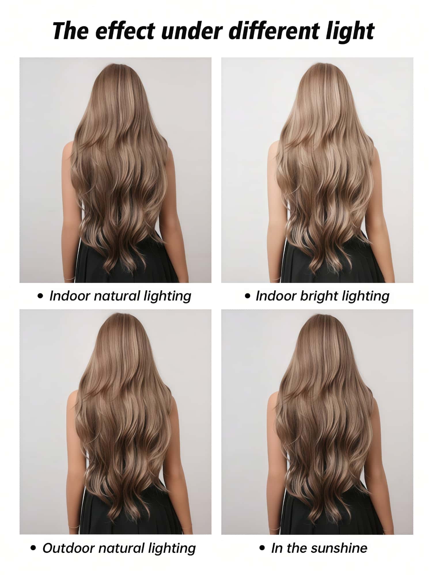 SD-GIFT I  Brown Long Wavy Sex Doll Wig