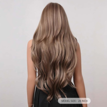 SD-GIFT I  Brown Long Wavy Sex Doll Wig