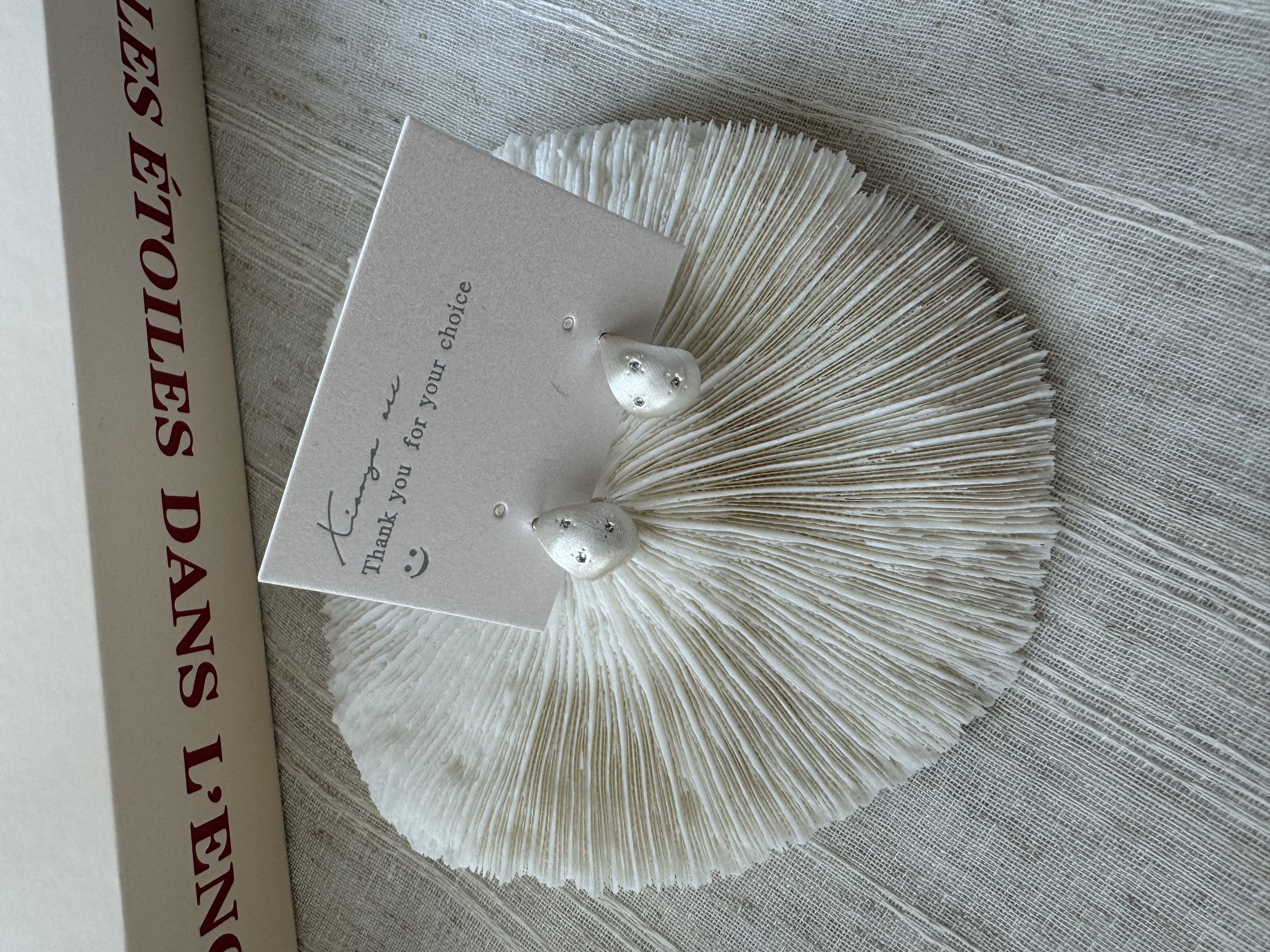 Brushed metal stud earrings