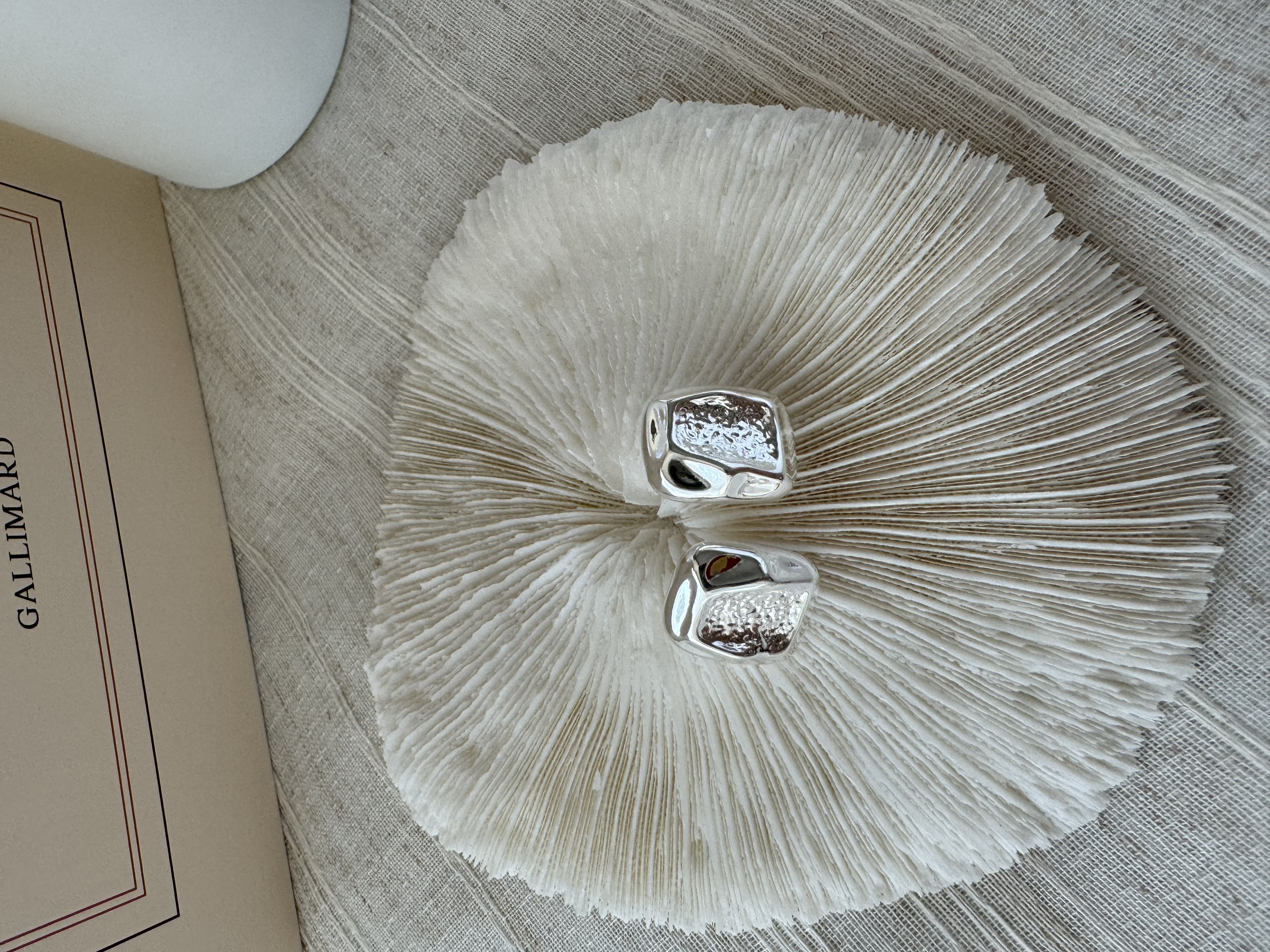 Minimalist Ruffle Studs - Geometric Folded Metal Earrings for Daily Wear