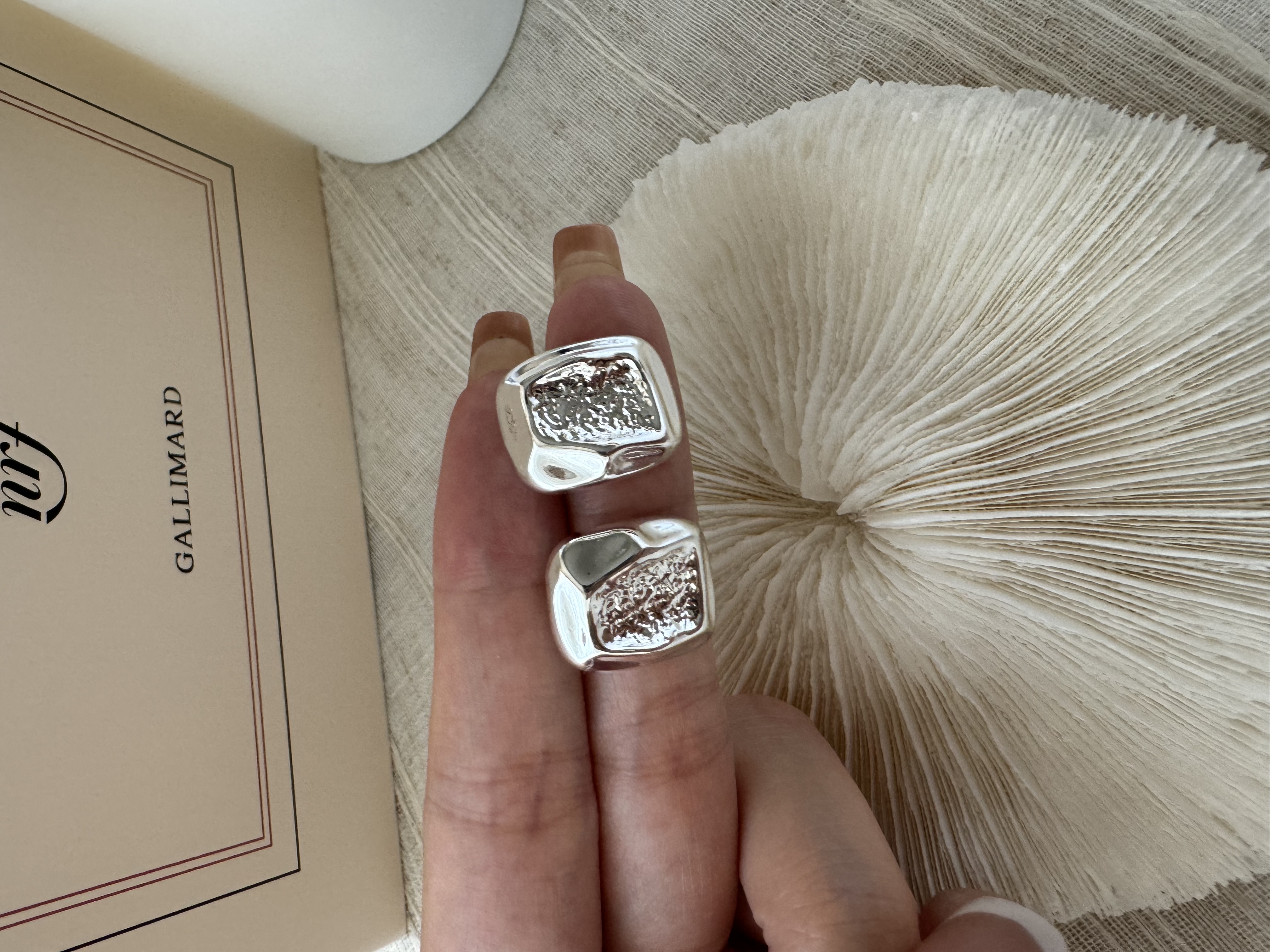 Minimalist Ruffle Studs - Geometric Folded Metal Earrings for Daily Wear