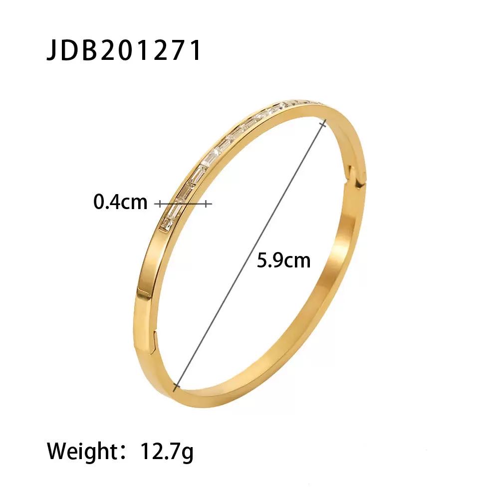 High-End INS Style Titanium Steel Open Bangle