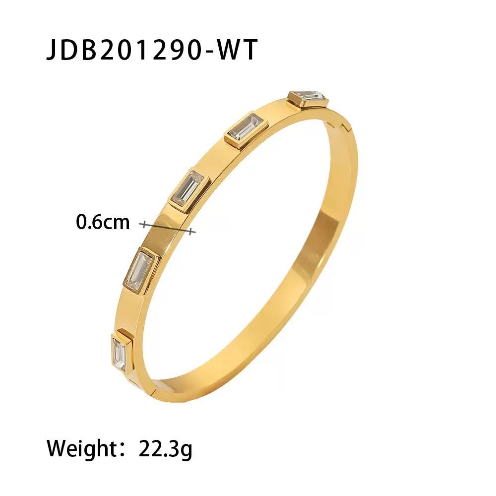 High-End INS Style Titanium Steel Open Bangle