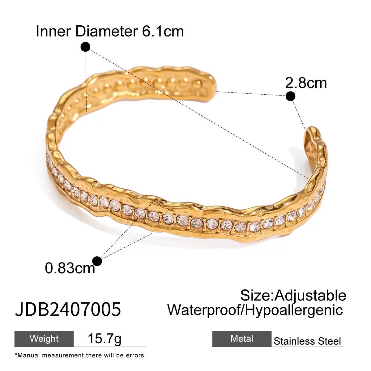 High-End INS Style Titanium Steel Open Bangle