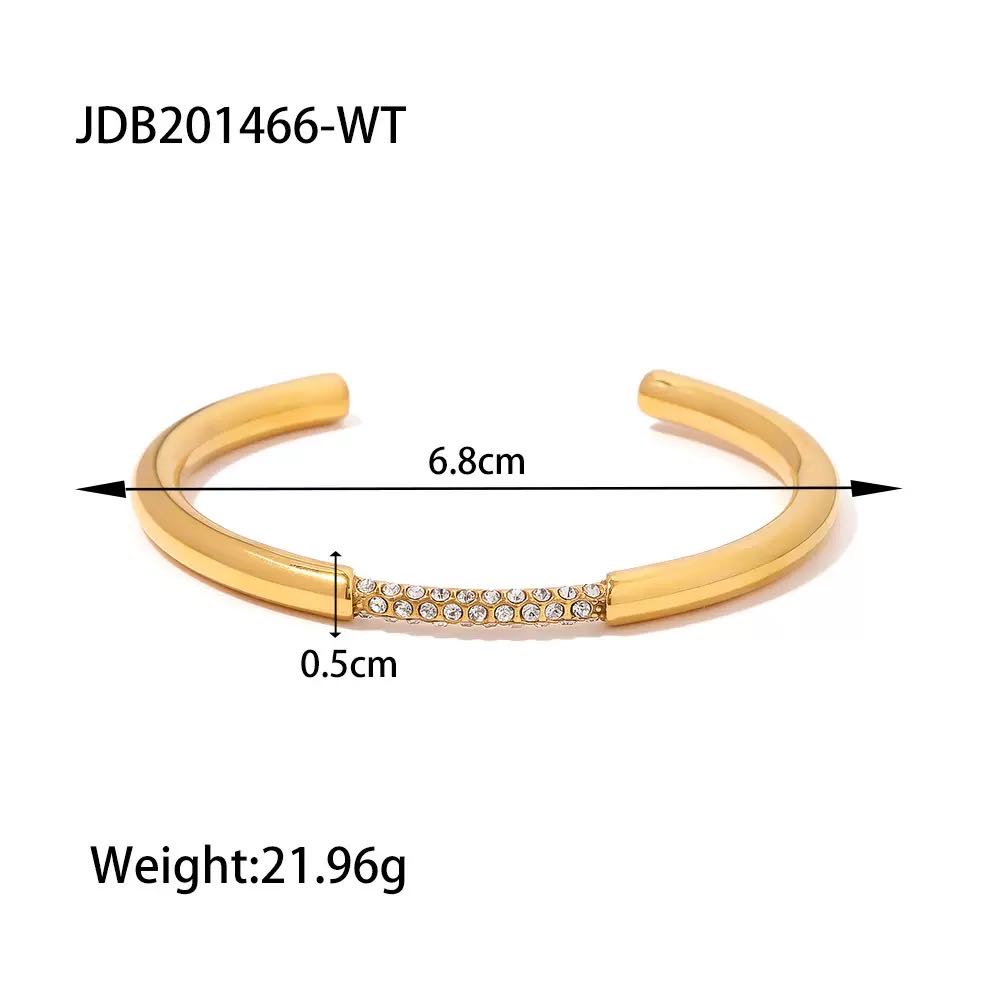 High-End INS Style Titanium Steel Open Bangle