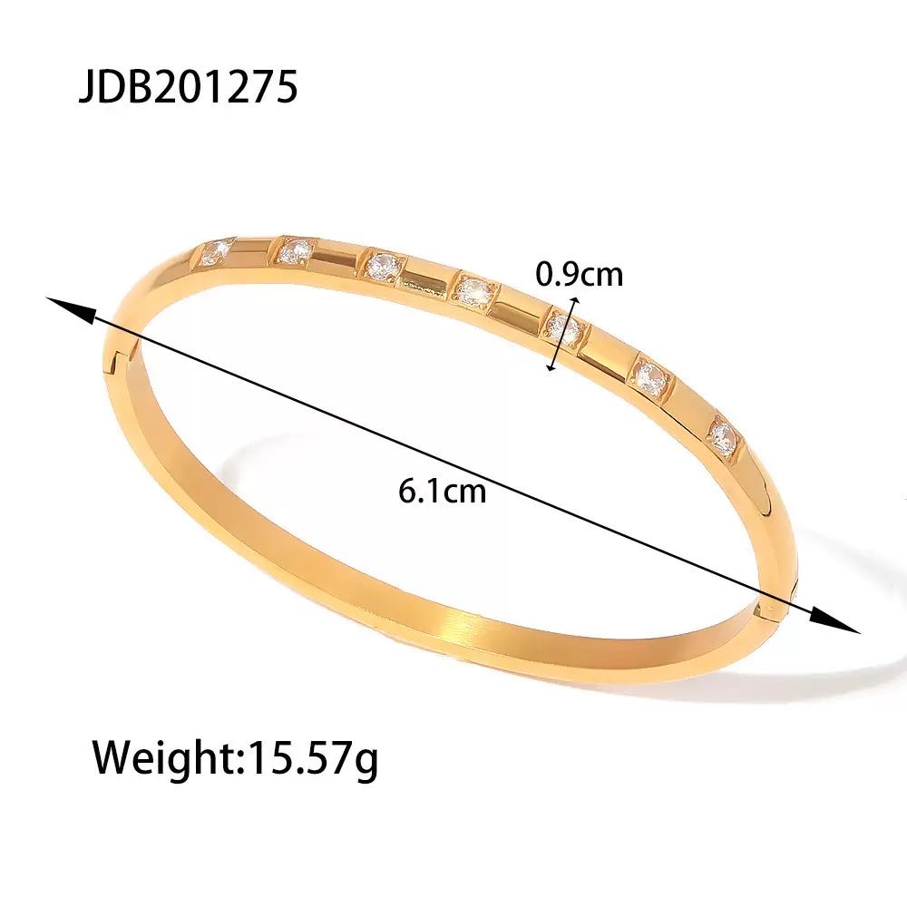 High-End INS Style Titanium Steel Open Bangle