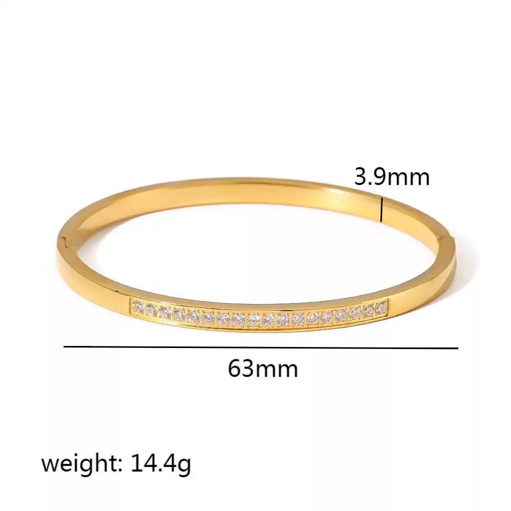 High-End Snap Closure Titanium Steel Bracelet - Stackable