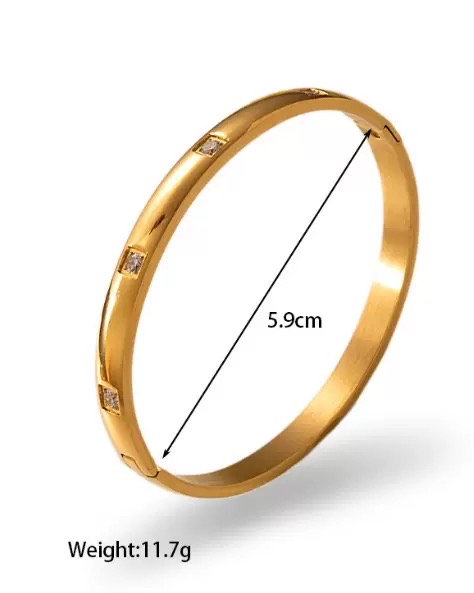 High-End Snap Closure Titanium Steel Bracelet - Stackable