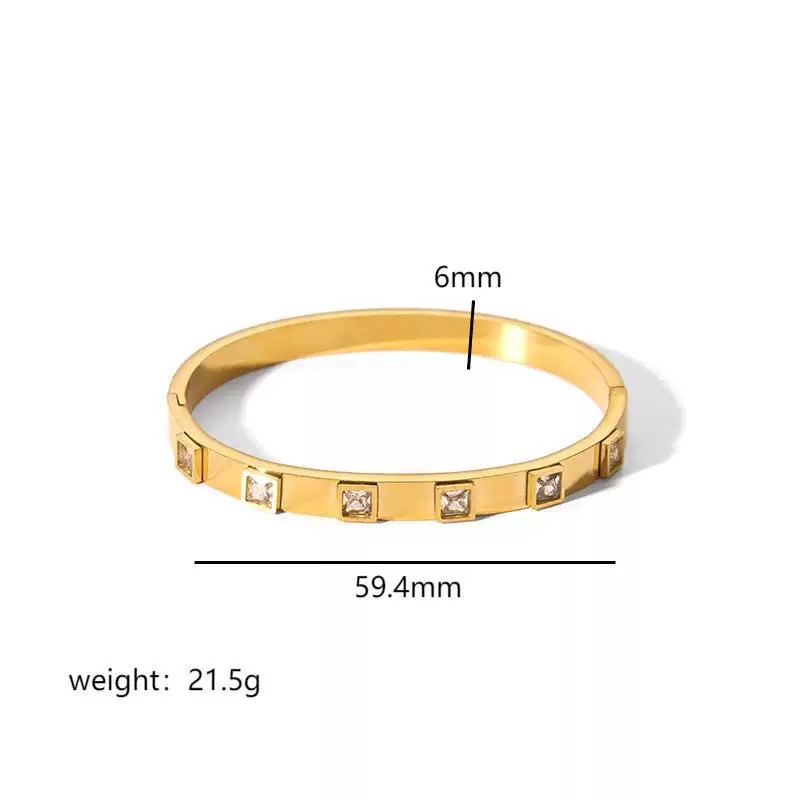 High-End Snap Closure Titanium Steel Bracelet - Stackable