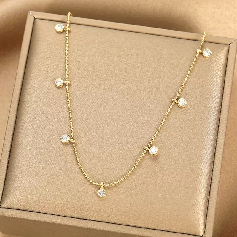 New Style Diamond-Inlaid Sparkling Necklace
