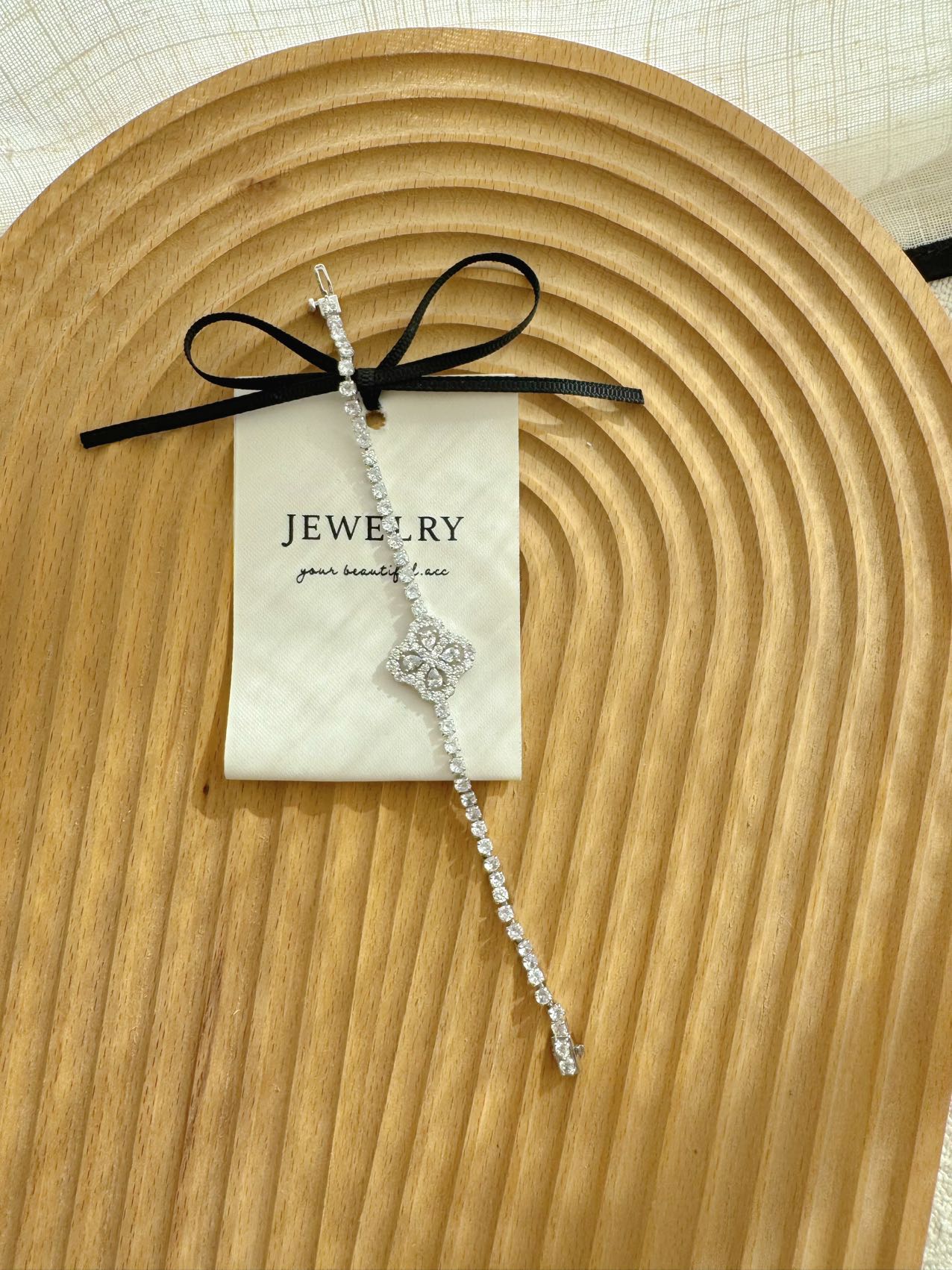 Four-Leaf Clover Full-Zircon Pure Silver Necklace