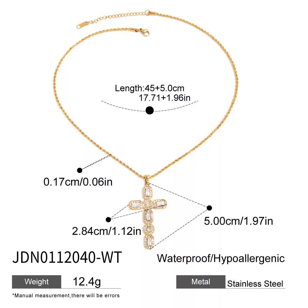 High-End Rhinestone Titanium Steel Light Luxury Collarbone Necklace