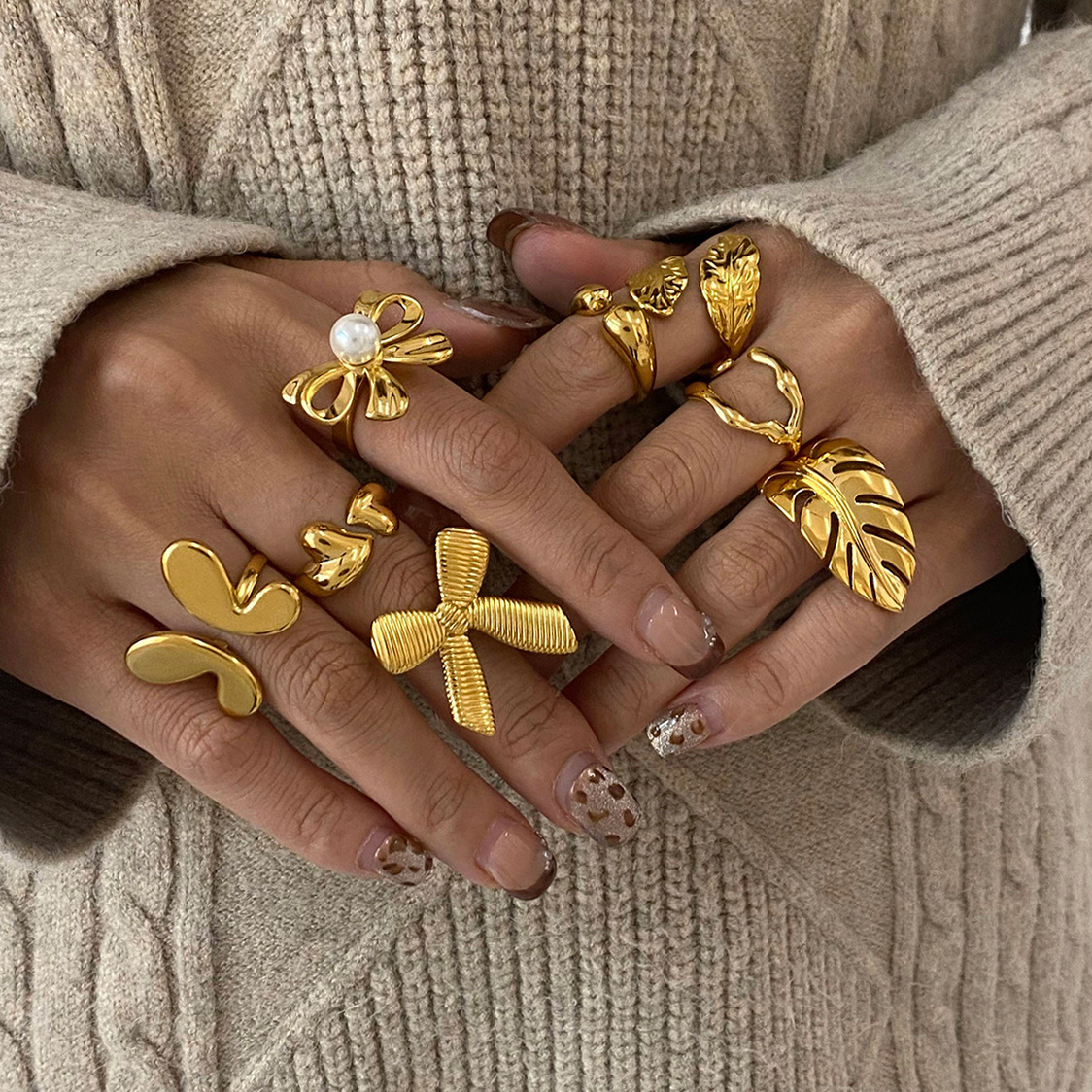 High-end Stainless Steel Niche Personality Ring