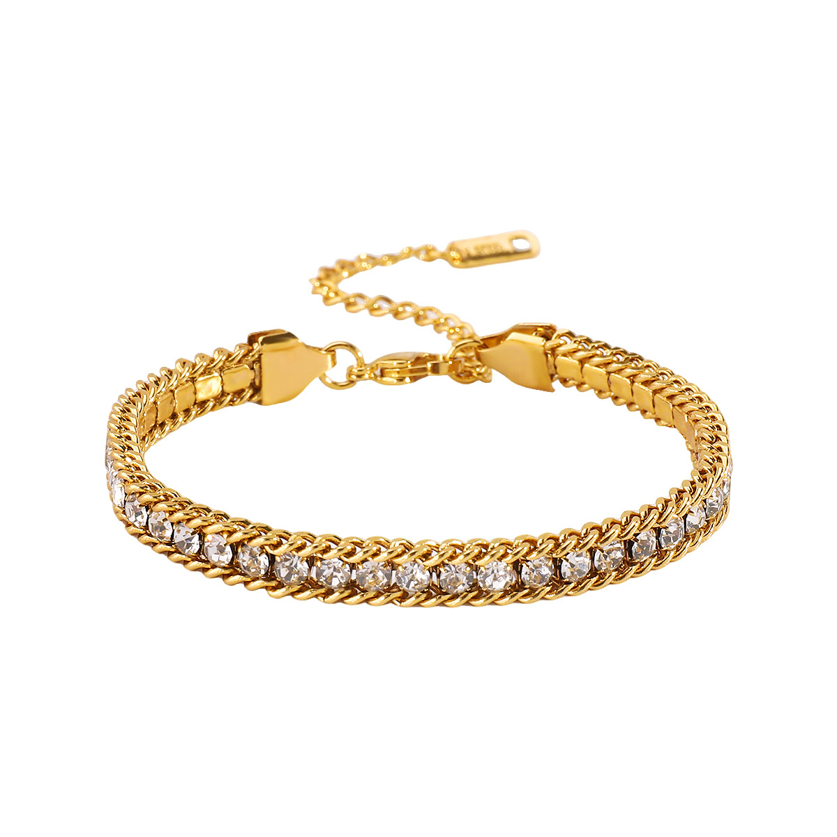 European & American Minimalist Stackable Zircon Bracelet