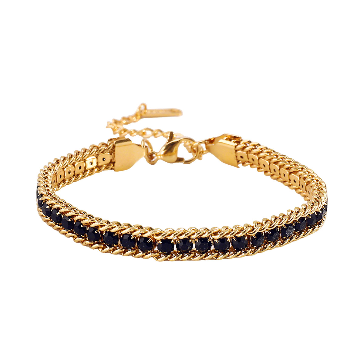 European & American Minimalist Stackable Zircon Bracelet
