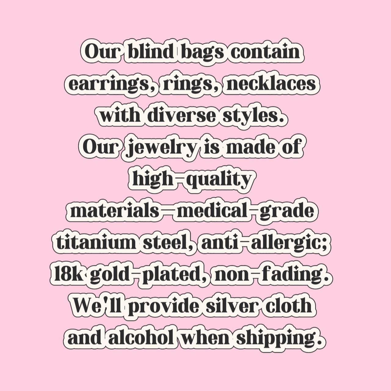 5 bags of titanium steel jewelry items