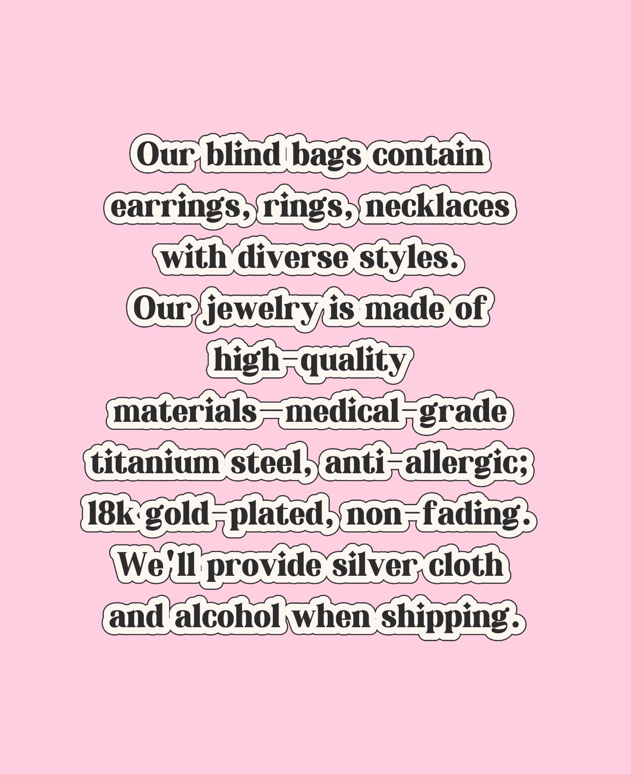 5 bags of titanium steel jewelry items