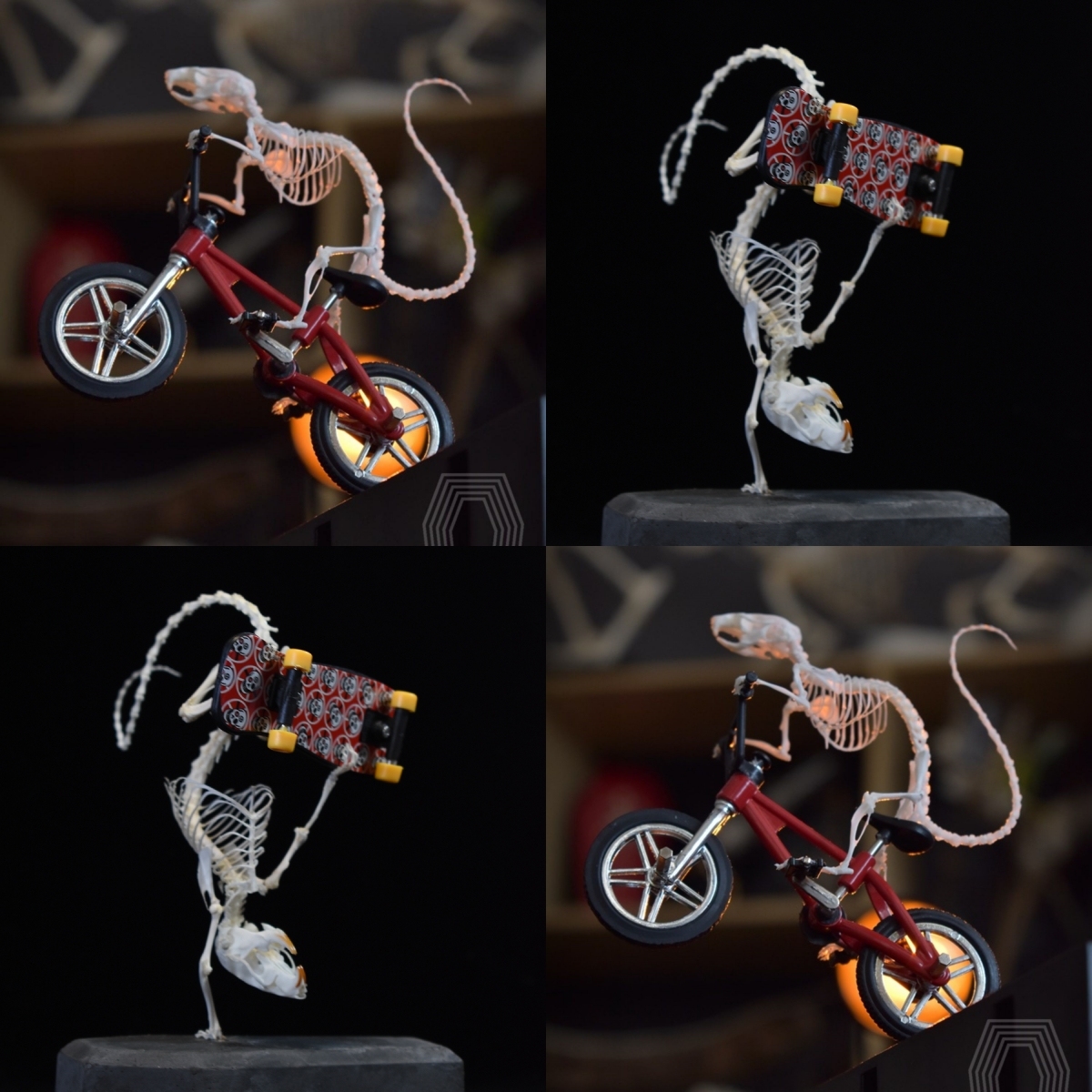 2203 Unique Skeleton Skull Art Handcrafted Mouse Bone Model Perfect for Dark Theme Rooms or Halloween Decorations Elegant Gothic