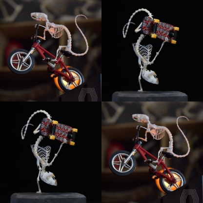 2203 Unique Skeleton Skull Art Handcrafted Mouse Bone Model Perfect for Dark Theme Rooms or Halloween Decorations Elegant Gothic