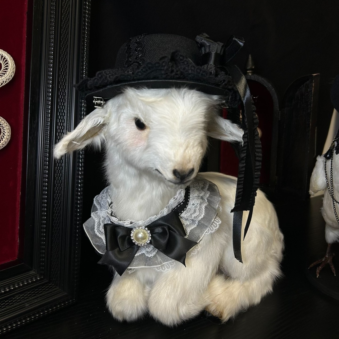 2121 Boutique series Handmade Sweet Lamb Taxidermy Display Gothic Farmhouse Decor Collector's Curio Odorless Global Express Creative Gift