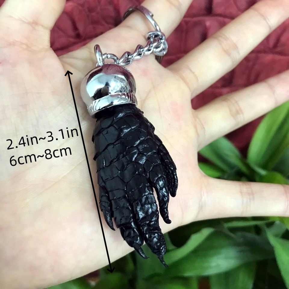 2058 Wholesale 1/5/10 Pcs Alligator Head Crocodile Teeth Claw Pendant Reptile Skin Purse Bag Keychain Backpack Decor