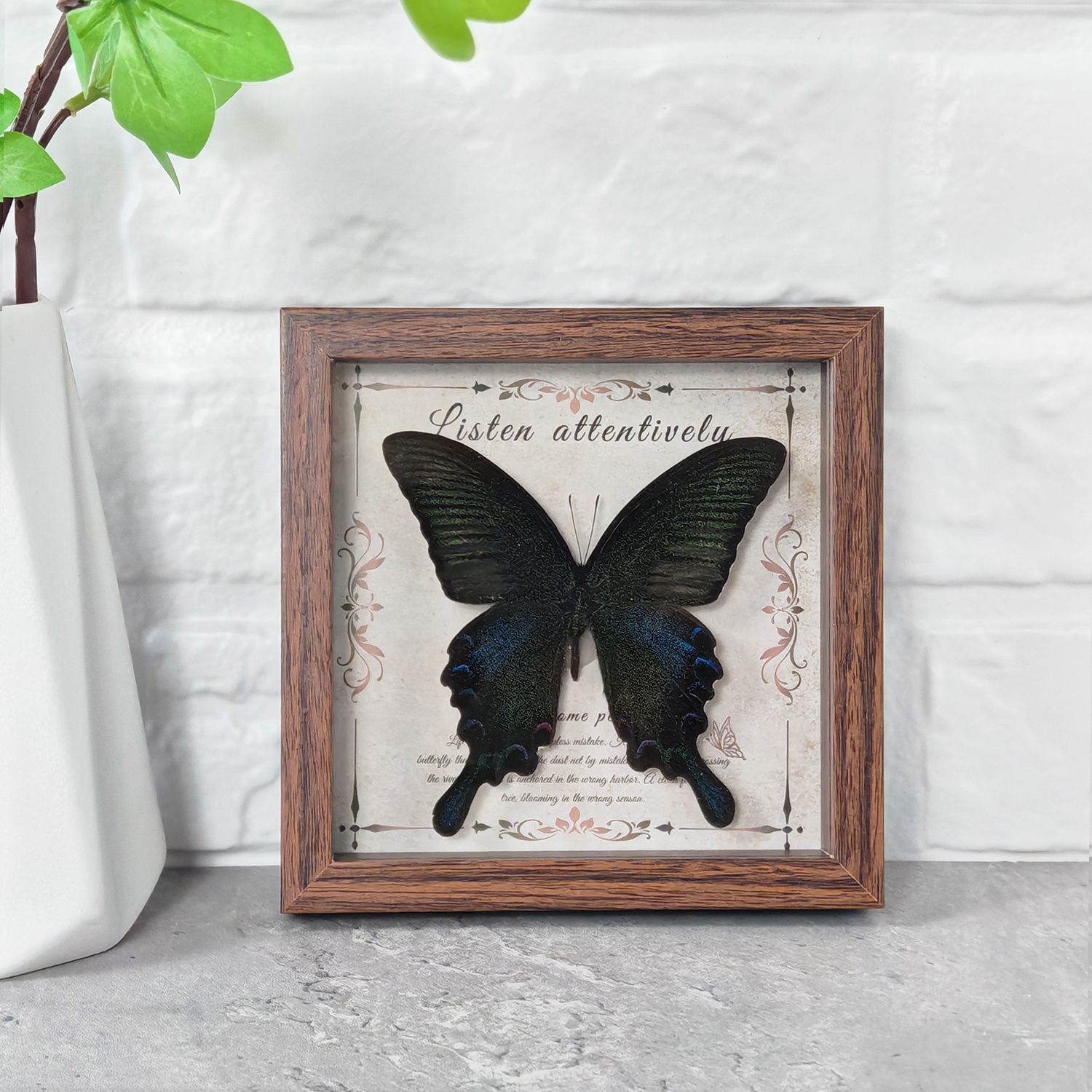 2103 Wholesale Butterfly Specimen Painting 3D Framed Shadow Box Wall Art Birthday Wedding Gift Christmas Halloween Party Decor