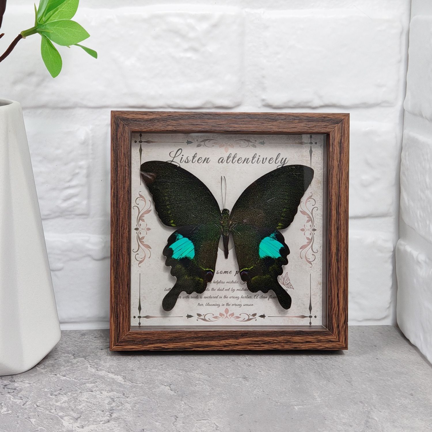 2103 Wholesale Butterfly Specimen Painting 3D Framed Shadow Box Wall Art Birthday Wedding Gift Christmas Halloween Party Decor