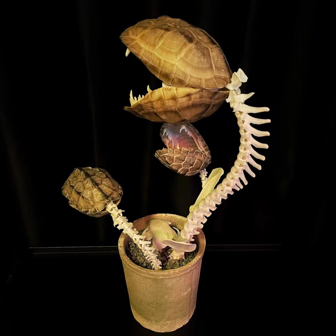 2060 Boutique series  Handmade Piranha taxidermy All bones spliced From Super Mary and Iron Warrior Dark specimen decoration Halloween party supplies