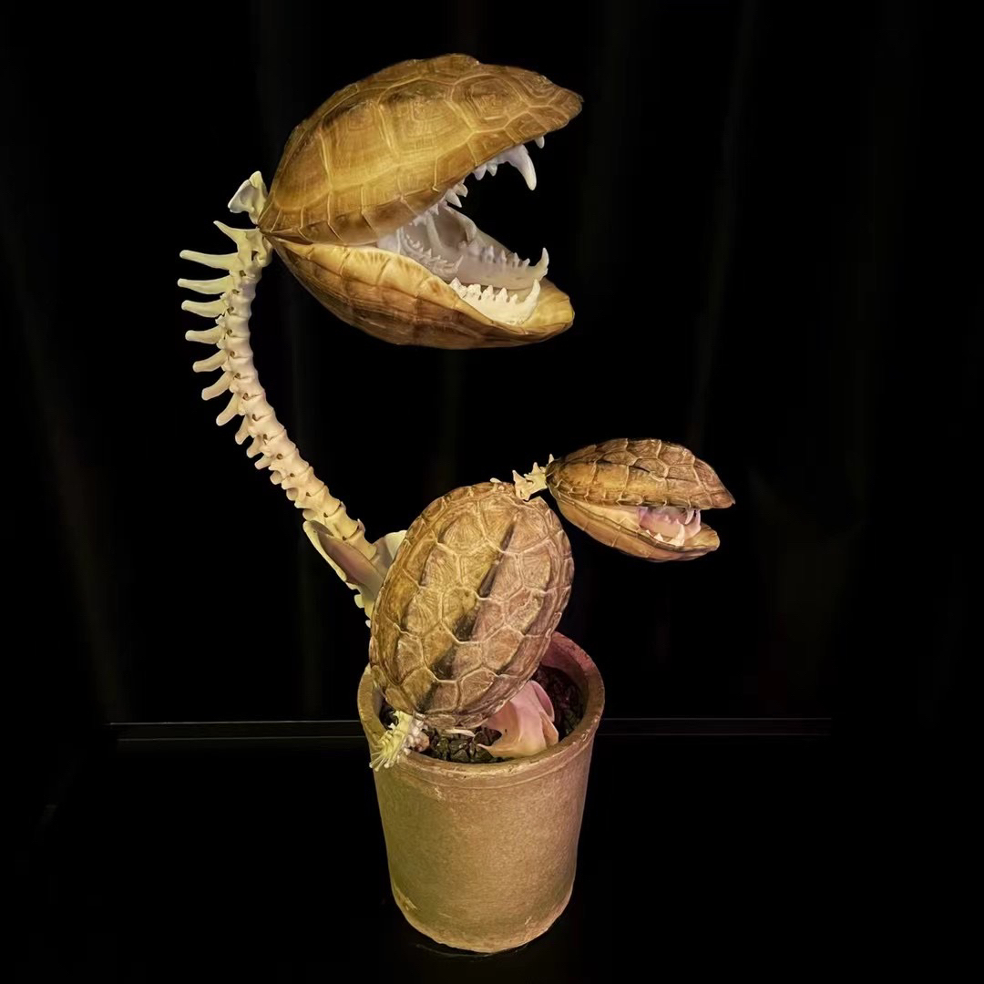 2060 Boutique series  Handmade Piranha taxidermy All bones spliced From Super Mary and Iron Warrior Dark specimen decoration Halloween party supplies