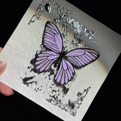 2154 Boutique series Real Butterfly Specimen Series Hand-Painted Patterns Glitter Insect Craft Art Animal Specimen Framed Ornament Home Wall Decor Painting Creative Gift For Art Collection Home Decorations