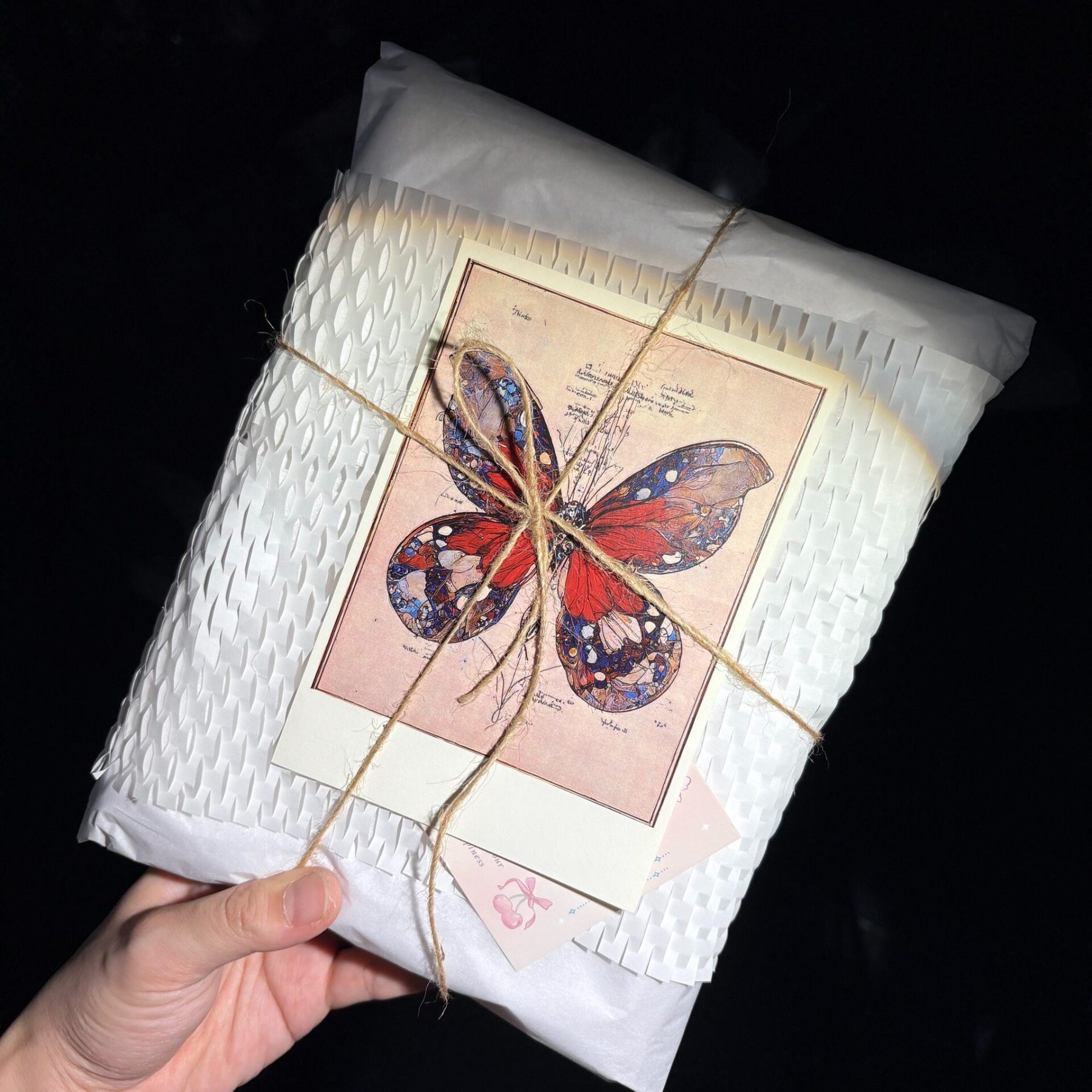 2164 Boutique series Real Blue Swallowtail Butterfly Specimen Hand-Painted Palette Background Insect Craft Display Home Wall Decor Painting Animal Specimen Ornament Creative Gift For Art Fans Home Décor