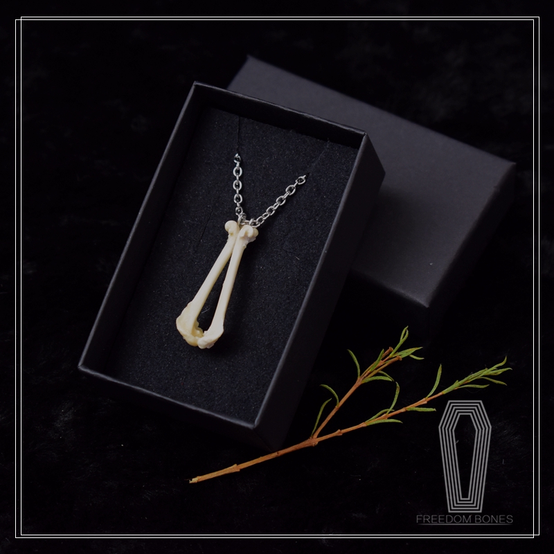 2101 Jewelry series Handmade Bone Necklace & Earrings Figurine Artisan Jewelry Unique Gothic for Halloween Christmas Gift Collectible Creative