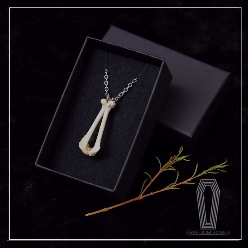 2101 Jewelry series Handmade Bone Necklace & Earrings Figurine Artisan Jewelry Unique Gothic for Halloween Christmas Gift Collectible Creative