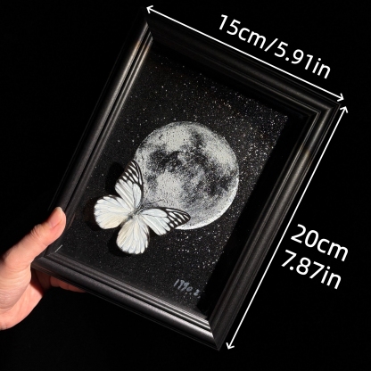 2154 Boutique series Real Butterfly Specimen Series Hand-Painted Patterns Glitter Insect Craft Art Animal Specimen Framed Ornament Home Wall Decor Painting Creative Gift For Art Collection Home Decorations