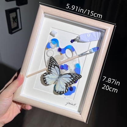 2152 Boutique series Hand-Painted Vortex Galaxy with Real Butterfly Specimen Taxidermy Framed Insect Art Display  Unique Home Decor  Creative Gift Idea