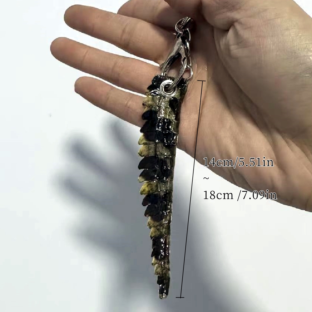 2058 Wholesale 1/5/10 Pcs Alligator Head Crocodile Teeth Claw Pendant Reptile Skin Purse Bag Keychain Backpack Decor