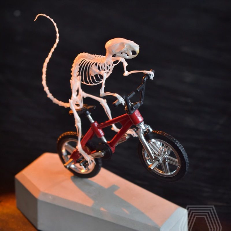 2203 Unique Skeleton Skull Art Handcrafted Mouse Bone Model Perfect for Dark Theme Rooms or Halloween Decorations Elegant Gothic