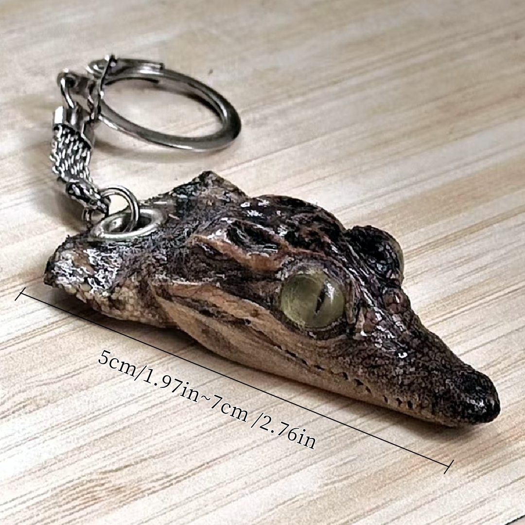 2058 Wholesale 1/5/10 Pcs Alligator Head Crocodile Teeth Claw Pendant Reptile Skin Purse Bag Keychain Backpack Decor