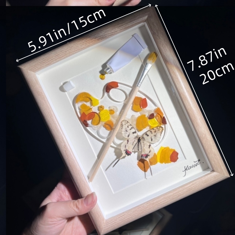 2152 Boutique series Hand-Painted Vortex Galaxy with Real Butterfly Specimen Taxidermy Framed Insect Art Display  Unique Home Decor  Creative Gift Idea