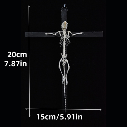 2025 Taxidermy Cruciform Rodent Skeletal Art Gothic Altar Relic Victorian Biology Study Bone Configuration Replica Pilgrim Mouse Ossuary