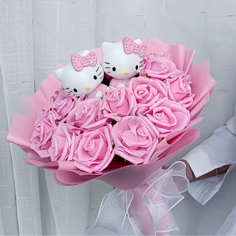 ins wind simulation rose bouquet doll doll graduation gift for girlfriend birthday girlfriend confession soap fake flower