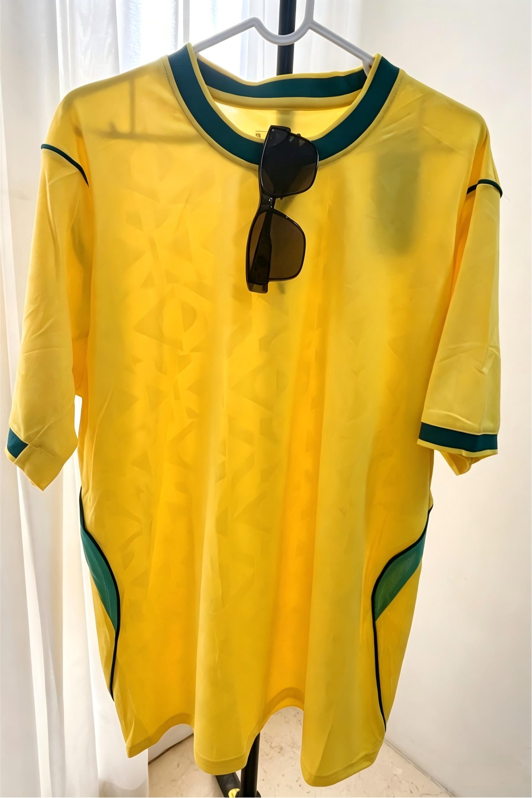 Customizable Yellow Green Blank Soccer Jersey