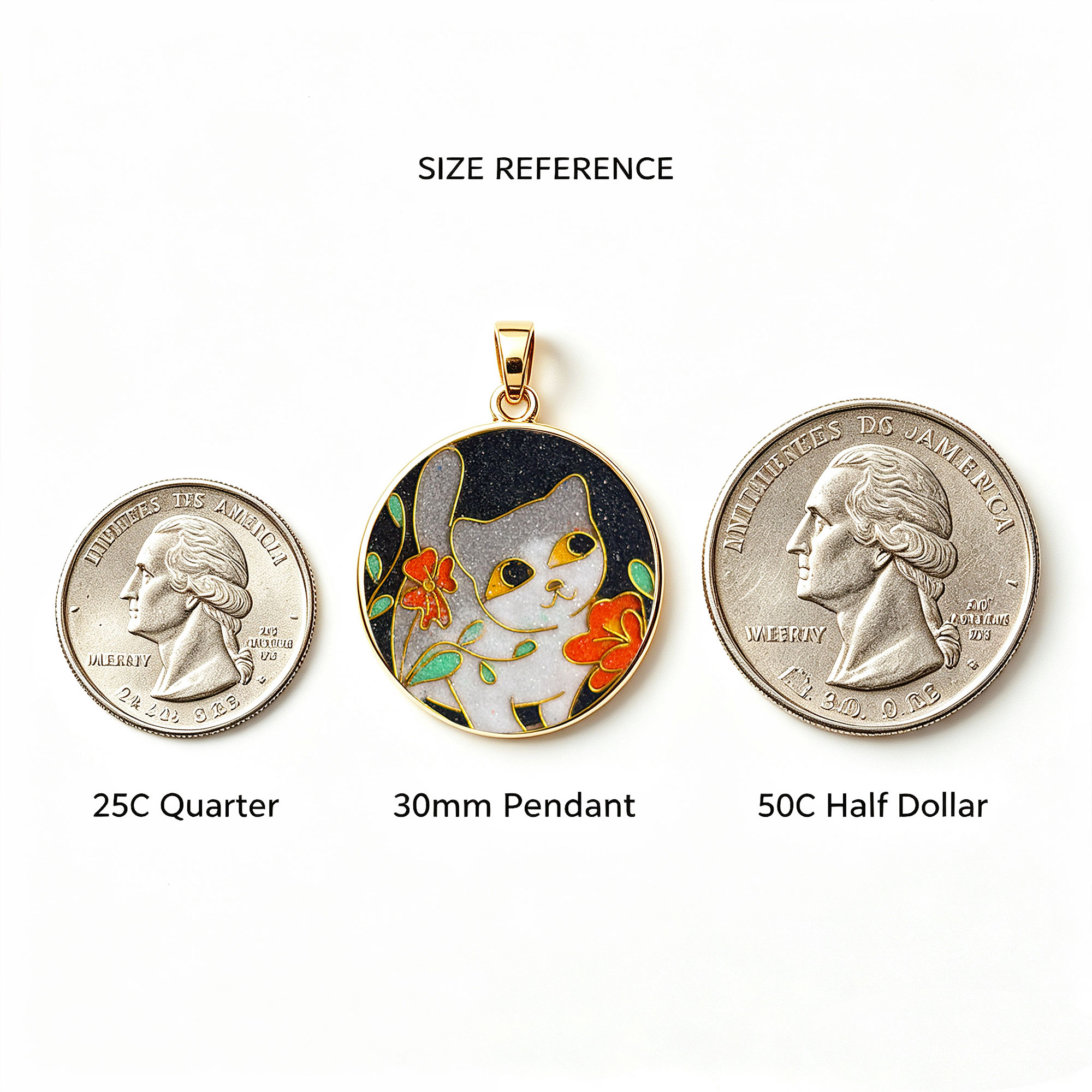 Custom Pet Cloisonné Sand Art Pendant | Original Illustration