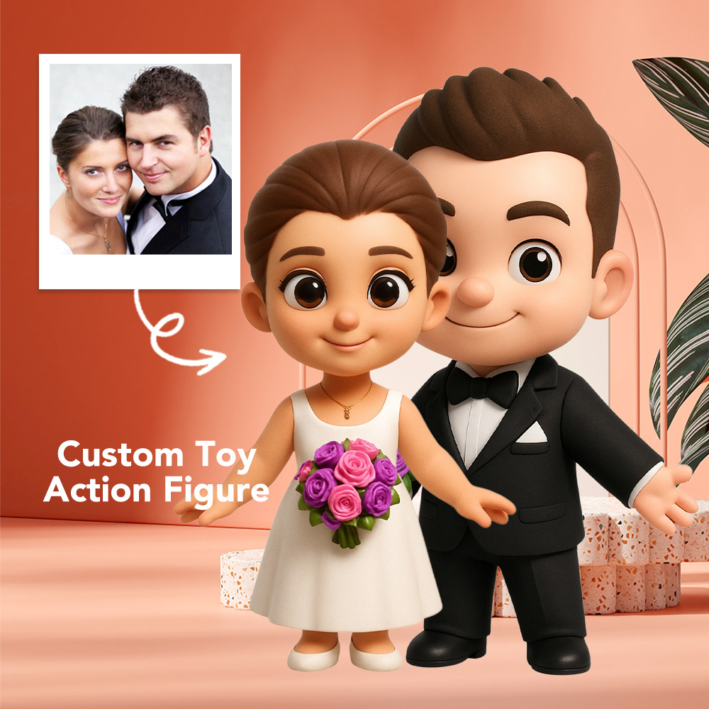 Custom Toy Figure 3D Mini Figures Personalization Toy Figure to Him/Her Custom Action Figure Wedding Gifts