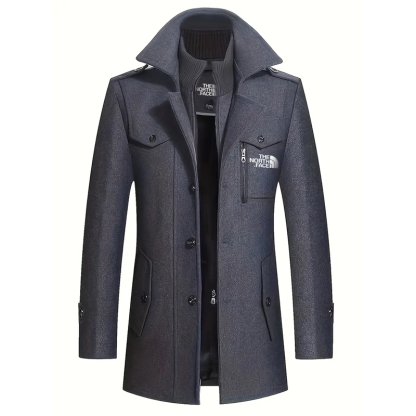 2024 TNF®-Winter Warmth Men's Solid Color Jacket - Double Lapel